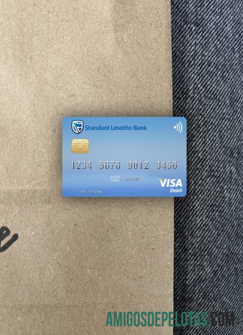 Lesotho Standard Lesotho Bank Visa Cartão de Débito Photolook Front exemplo real